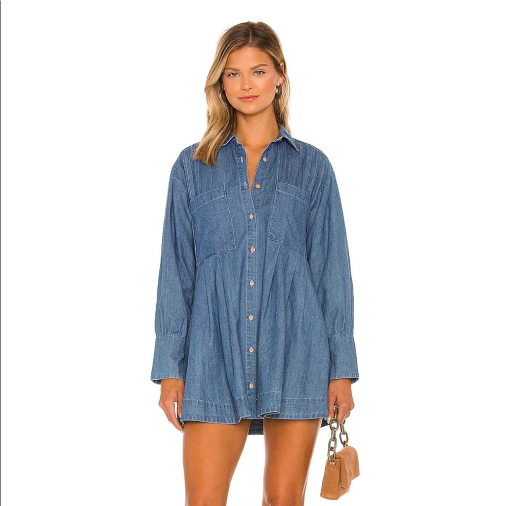 The Denim Voyage Dress by Free People on Revolve